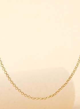 老厂直销链真金电镀裸链抽拉素银百搭串珠diy项链女保色配饰