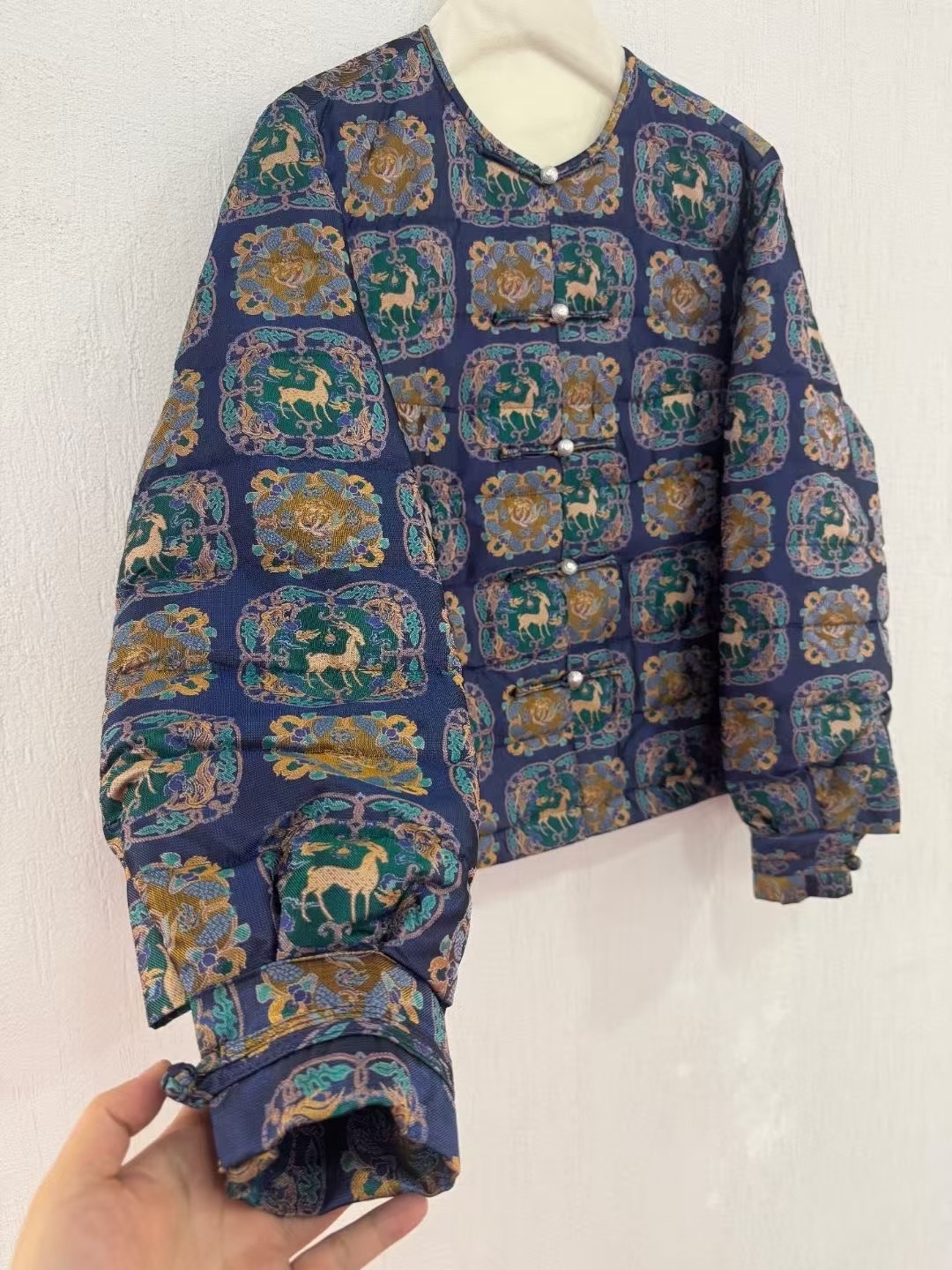 私信询价 香云纱新中式老缎宋锦蜀锦桑蚕丝上衣长袖外套1117