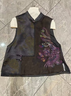 私信询价 秋冬新款新中式宋锦蜀锦桑蚕丝上衣棉衣外套马甲1226