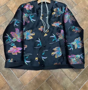 外套0929 老缎宋锦蜀锦桑蚕丝上衣长袖 私信询价 香云纱新中式