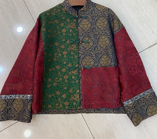 私信询价 香云纱新中式老缎宋锦蜀锦桑蚕丝上衣长袖外套开衫1214