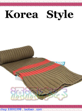 韩国棕色男女款羊毛厚围巾