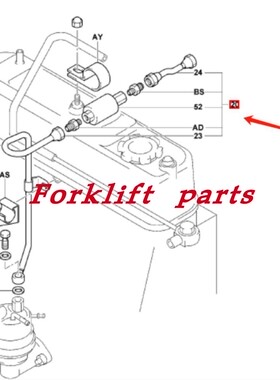 TOYOTA丰田叉车配件8FG30化油器燃油喷射器组件23081-26641-71