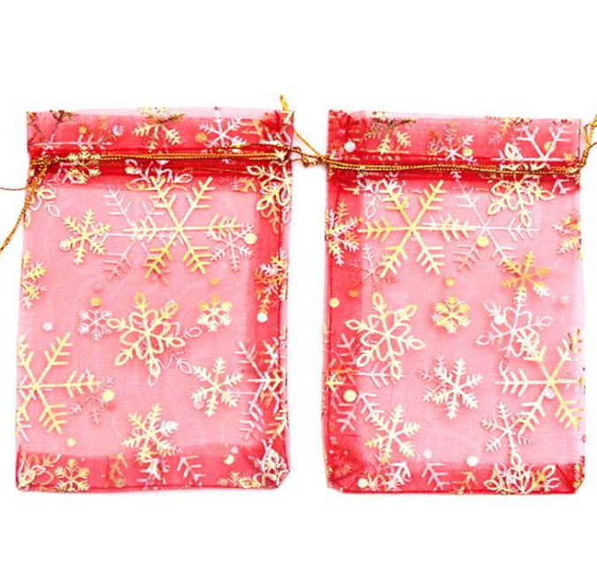 100pcs organza jewelry packing pouch gift bags christmas