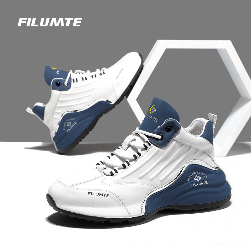 FILUMTE品牌男鞋2026新款秋季中帮男士运动休闲鞋子百搭真皮正版