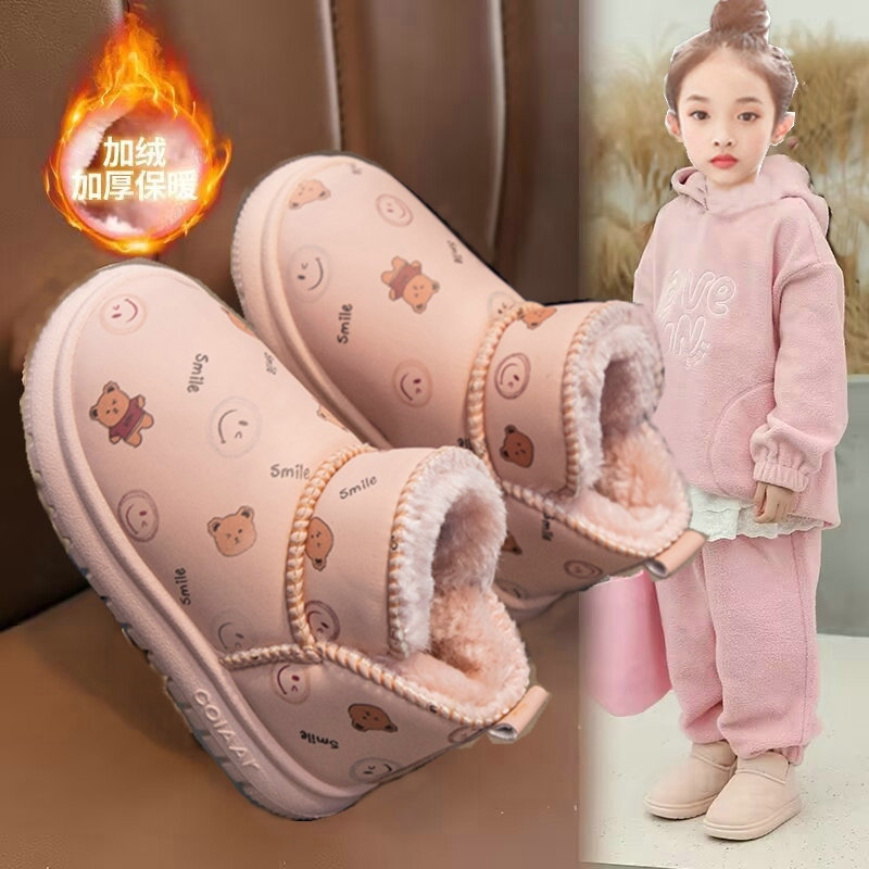 儿童雪地靴防滑一脚蹬宝宝靴子