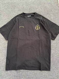 洋气时尚 纯原尾货夏季 T恤男士 成人休闲百搭短袖 刺绣圆领上衣 新款