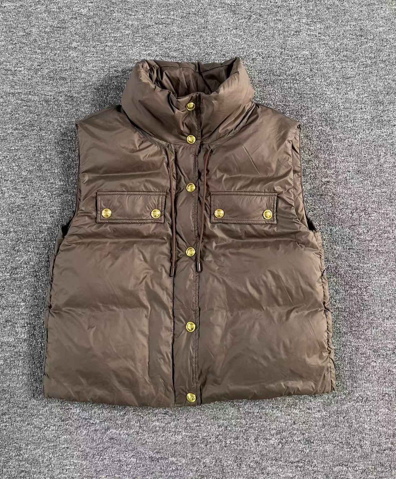 成人冬季新款休闲百搭立领羽绒马甲女士时尚洋气羽绒马甲上衣