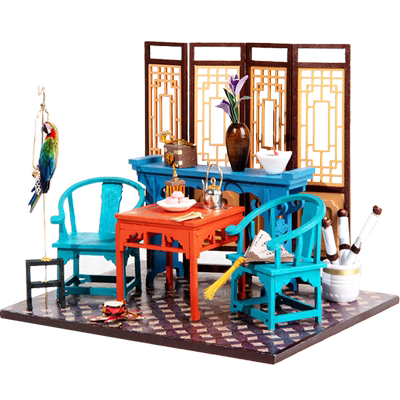 清仓若态若来DIY小屋中国风手工制作拼装微缩模型小房子生日礼物