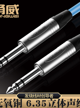 甬威 C609 6.35大三芯音频线6.5立体声公对公音箱功放线调音台线