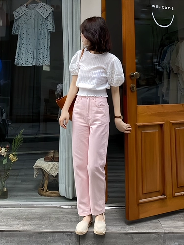 Летняя белая кружевная рубашка, рукава фонарики, французский стиль