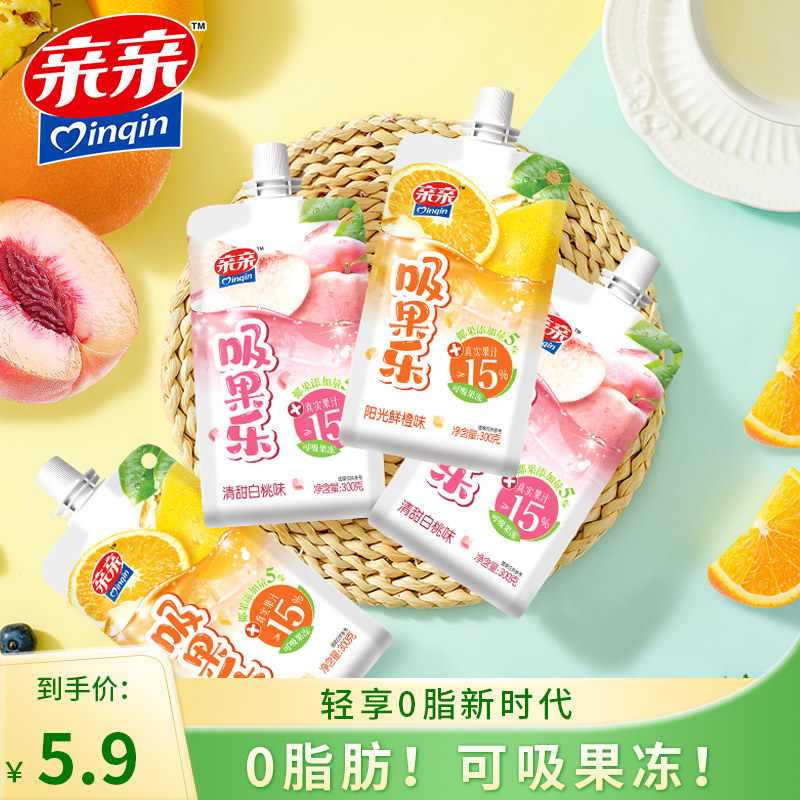 拍6件！亲亲可吸果乐吸吸果冻300g*6袋