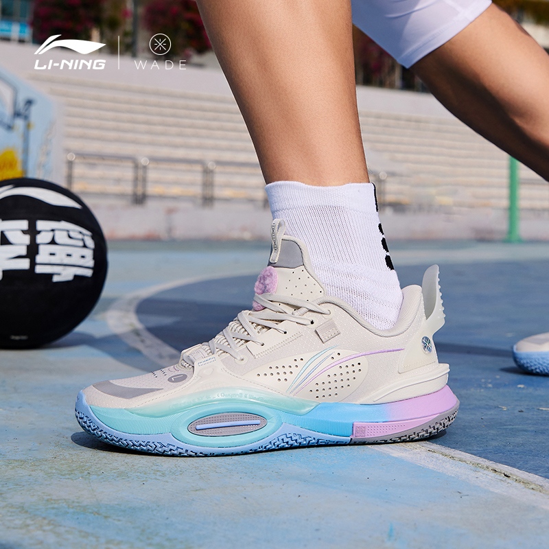 李宁韦德全城10棉花糖篮球鞋男低帮专业实战球鞋运动鞋男 abas009