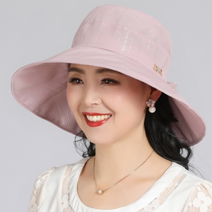 春夏天中老年人妈妈遮阳帽薄款老人奶奶凉帽防晒太阳帽渔夫帽透气