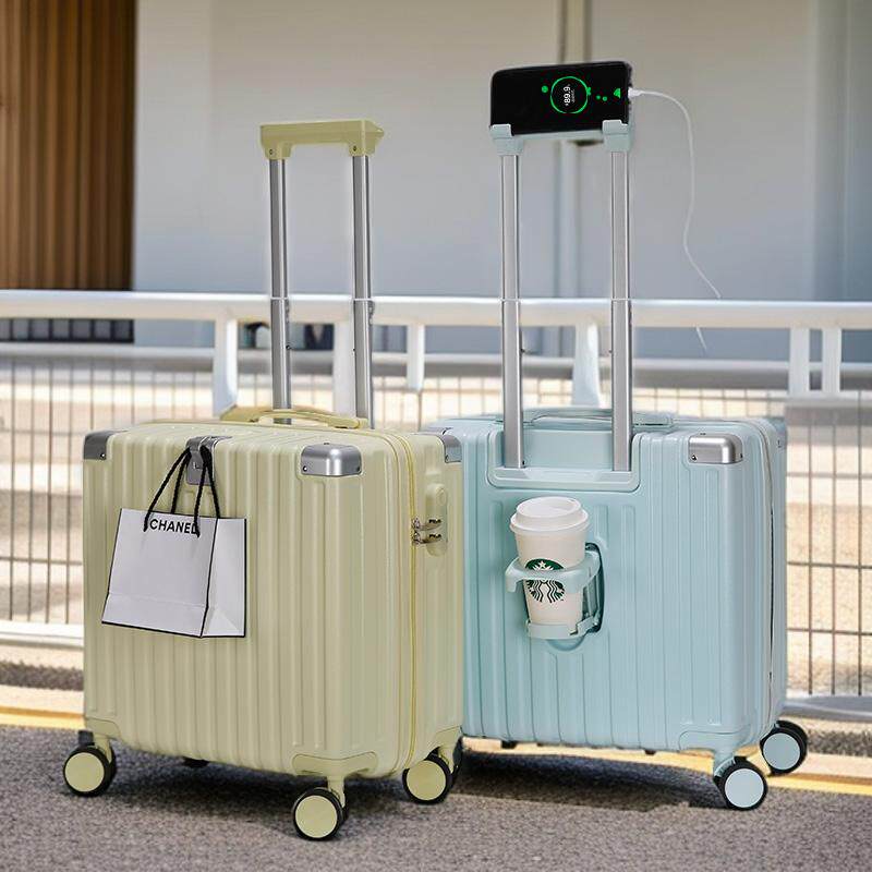小型行李箱便携式旅行箱多功能登机箱免托运拉杆箱水杯架挂钩箱子