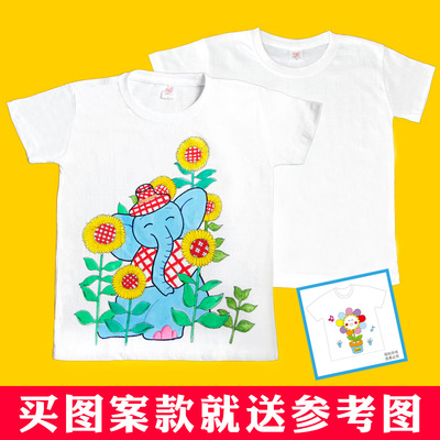 diy班服手绘空白扎染短袖t恤