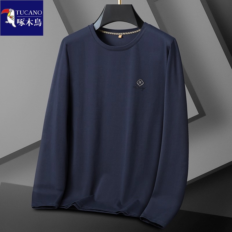 啄木鸟薄款长袖T恤男士加大码