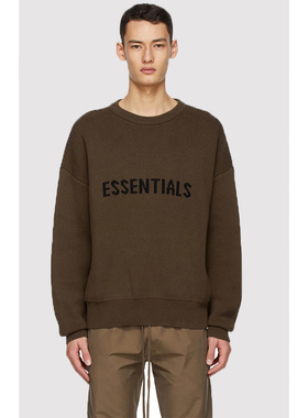 FOG Essentials复线针织衫毛衣卫衣大logo胸前字母外套情侣时尚