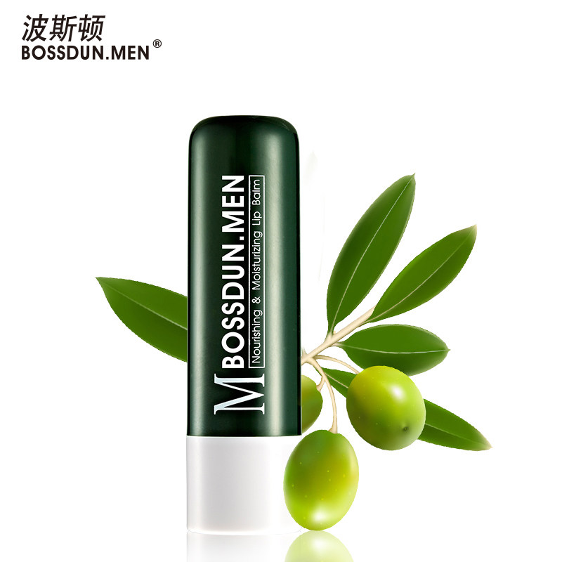 波斯顿橄榄柔润唇膏3g 男士秋冬季滋润保湿无色防干裂
