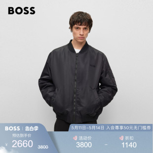 徽标印花防泼水休闲机能棒球服夹克 HUGO 防泼水 BOSS男装 时尚