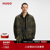 长袖 秋款 衬衫 HUGO雨果 男士 织锦提花宽松版 型衬衫
