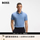 版 26年夏季 衫 Polo 型 双面棉质面料修身 Paddy 新款 男士 BOSS博斯