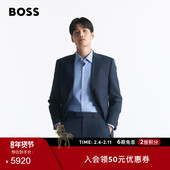 型羊毛西装 套装 男士 微图案常规版 100%羊毛 BOSS博斯
