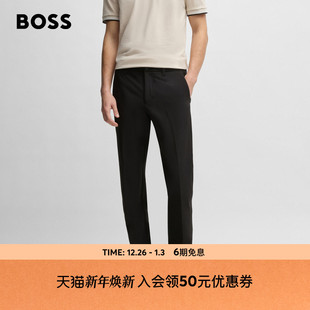 男士 2025年秋季 新款 版 BOSS博斯 弹性面料修身 型长裤 吸湿速干