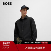 运动风弹力宽松版 型外套衬衫 BOSS博斯 男士 长袖 外套衬衫