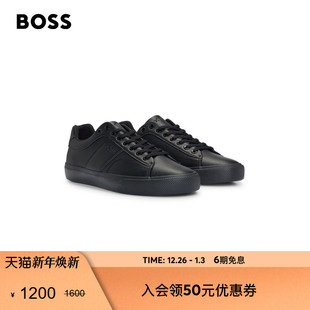 新年礼物 人造皮革经典 运动休闲鞋 男士 网球运动鞋 BOSS博斯