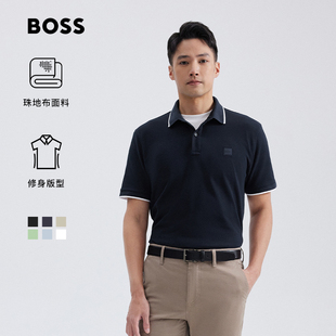 BOSS雨果博斯男士 弹力修身 新款 短袖 HUGO 24夏季 Polo衫 珠地布