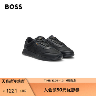男士 BOSS博斯 2025秋款 纹理鞋 TTNM 面低帮运动鞋 新年礼物