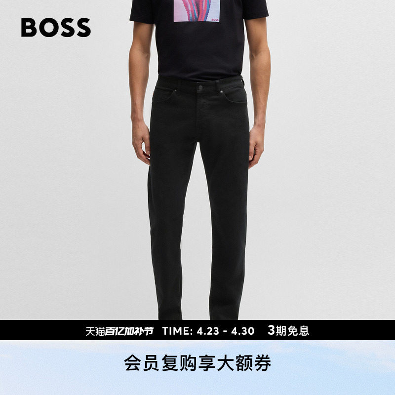 【中腰直筒牛仔裤】BOSS博斯 男士常规版型舒适弹性牛仔裤
