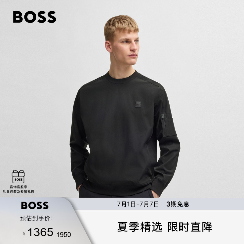 男士拉链袖袋设计卫衣