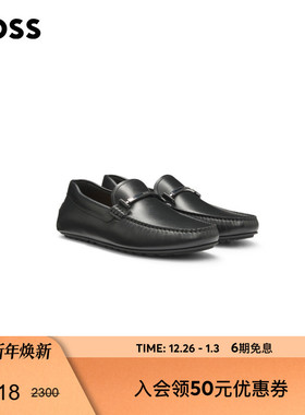 【新年礼物】BOSS博斯 男士25秋款品牌标识乐福鞋莫卡辛驾车鞋