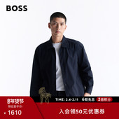 弹力棉质面料宽松版 型外套衬衫 BOSS博斯 男士 长袖 衬衫