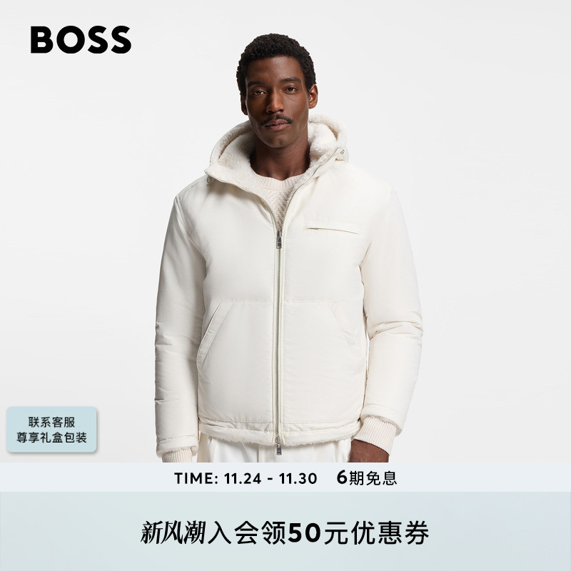 【BOSS x Steiff假日胶囊系列】BOSS博斯 男士25年冬新款双面夹克