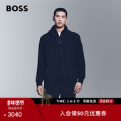 飞行员夹克 BOSS博斯 男士 秋款 可折叠兜帽飞行员夹克