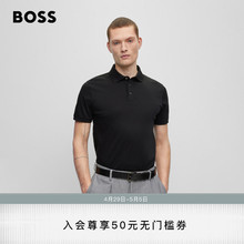 Polo衫 珍珠母纽扣丝光棉短袖 BOSS男士 HUGO