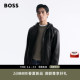 羊皮革 新款 BOSS博斯 26年春季 羊皮革连帽皮衣 男士
