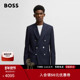 100%羊毛 型正装 双排扣 男士 版 BOSS博斯 商务风修身 西服