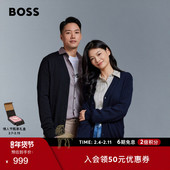 男女同款 BOSS博斯 男士 刺绣徽标羊毛混纺常规版 型针织开衫