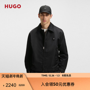 HUGO雨果 男士 2025年秋季 堆叠风徽标装 型 新款 饰夹克 直身版