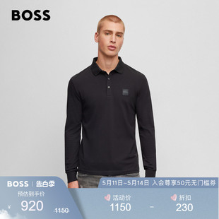 衫 柔软舒适 长袖 HUGO 经典 POLO 修身 BOSS男士