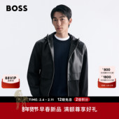 新款 羊皮革连帽夹克皮衣 男士 26年春季 羊皮革 BOSS博斯