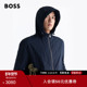 可调节风帽皱褶面料夹克 男士 运动休闲夹克 BOSS博斯