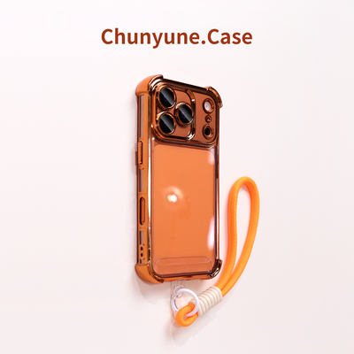 气囊防摔适用苹果17promax手机壳2025新款iphone16pro保护套15透明高级感14镜头全包13男女Air带挂绳硅胶外壳