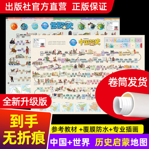 2张少儿历史启蒙版中国世界历史