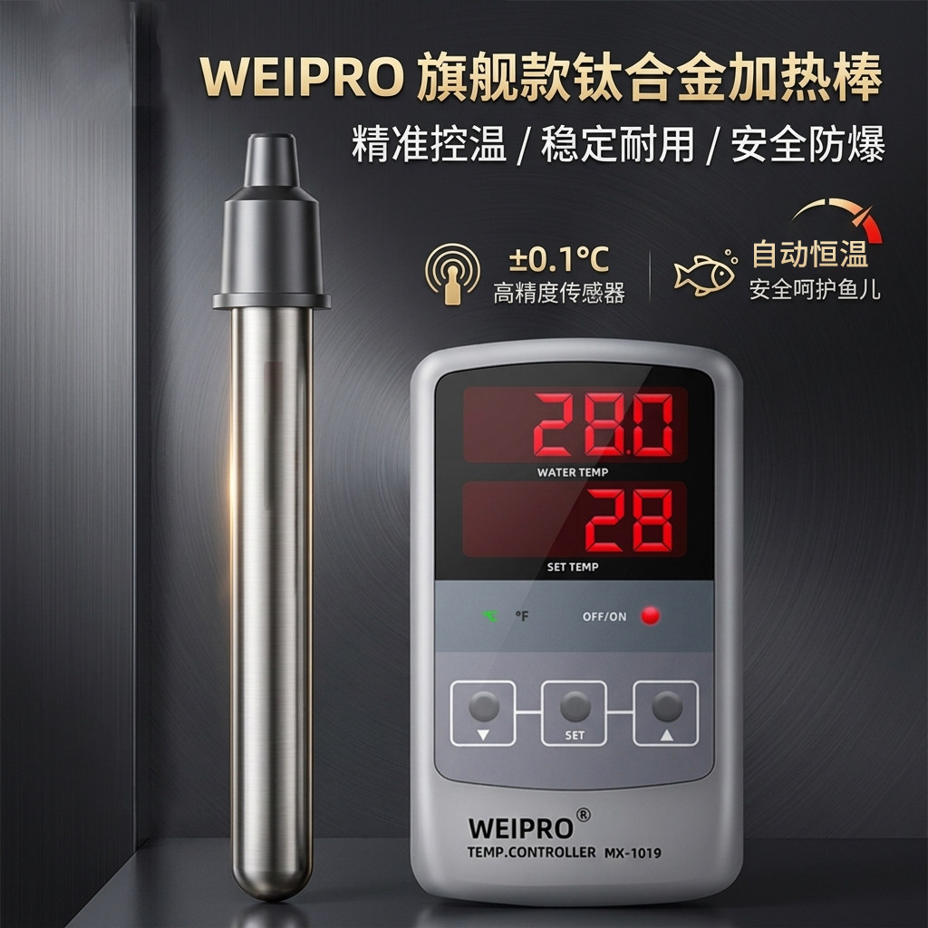 韦柏钛管防爆大功率鱼缸加热棒图片