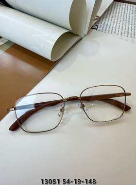 13051木九同款金属复古木纹腿眼镜
